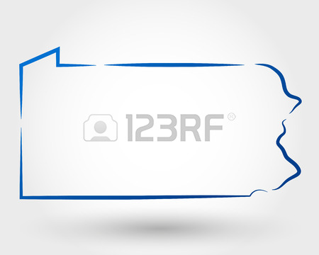 450x360 Map Of Pennsylvania. Map Concept Royalty Free Cliparts, Vectors