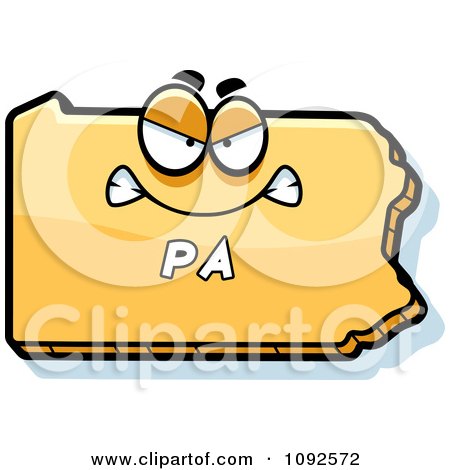 450x470 Clipart Mad Yellow Pennsylvania State Character