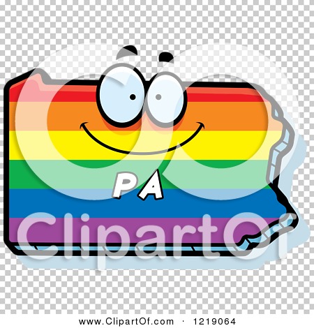 450x470 Clipart Of A Gay Rainbow State Of Pennsylvania Character