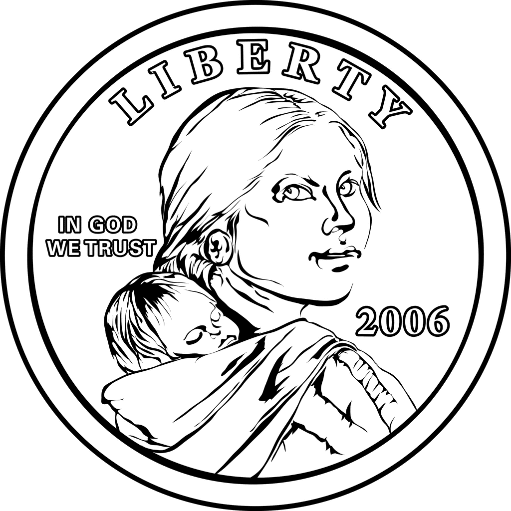 1024x1024 Dollar Coin Clipart