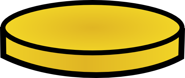 600x255 One Gold Coin Clip Art