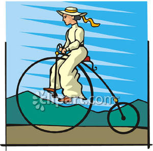 300x297 Riding A Penny Farthing Old Fashioned Bike