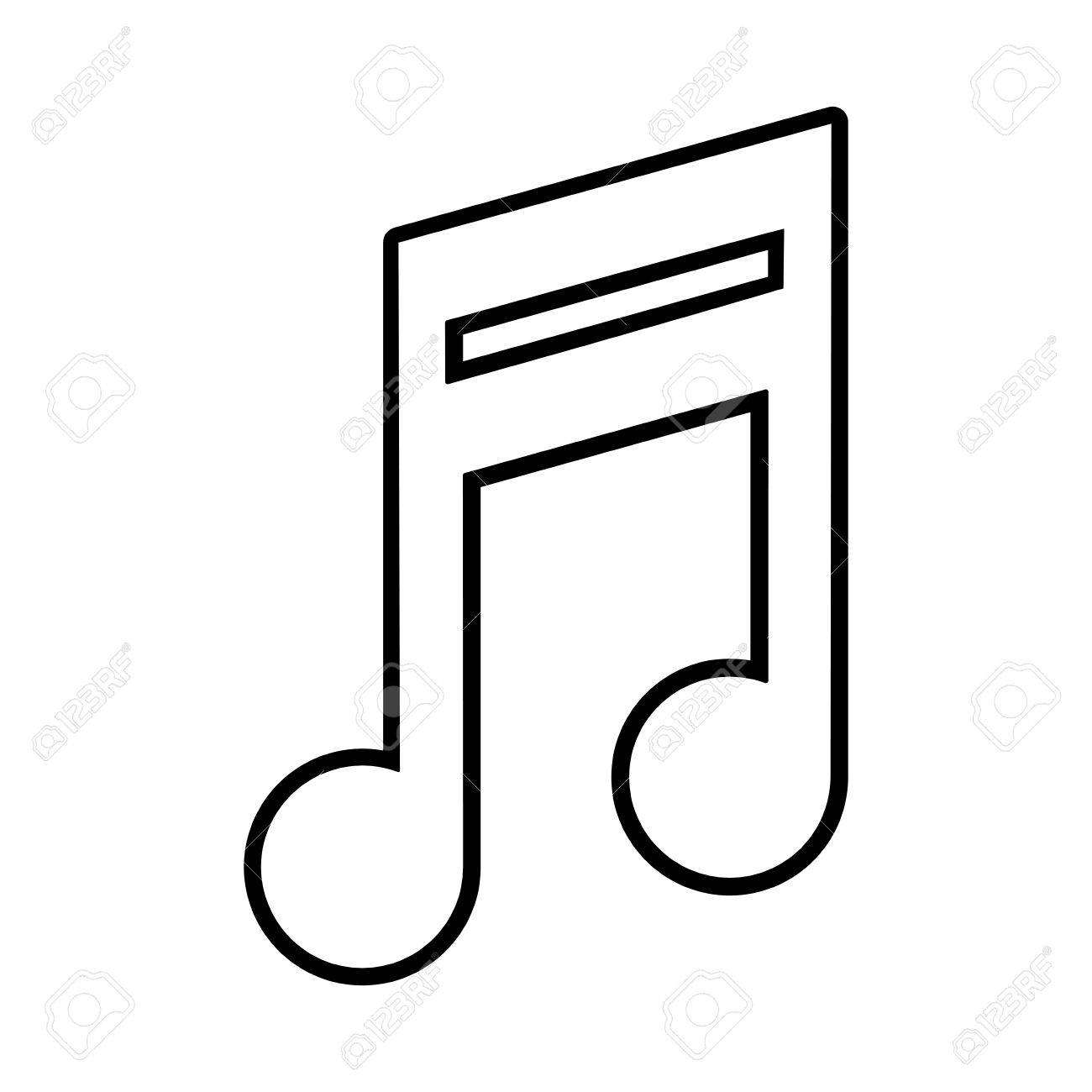 1300x1300 Music Note Icon Sound Melody And Pentagram Theme Isolated Design