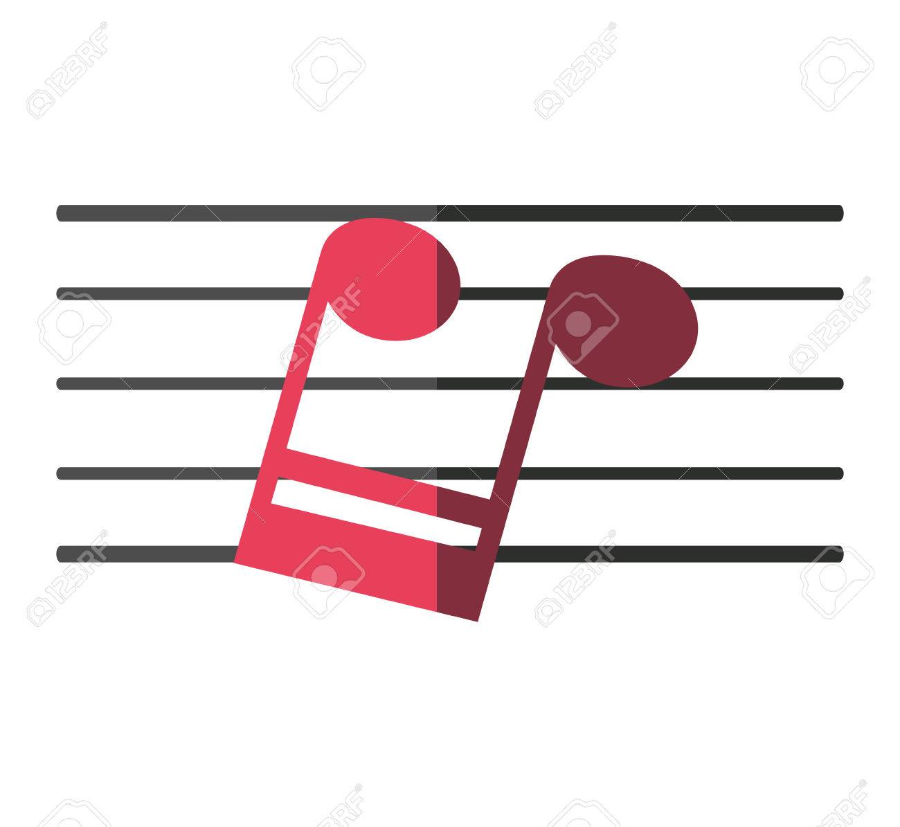 1300x1195 Music Note Icon. Sound Melody Pentagram And Musical Theme