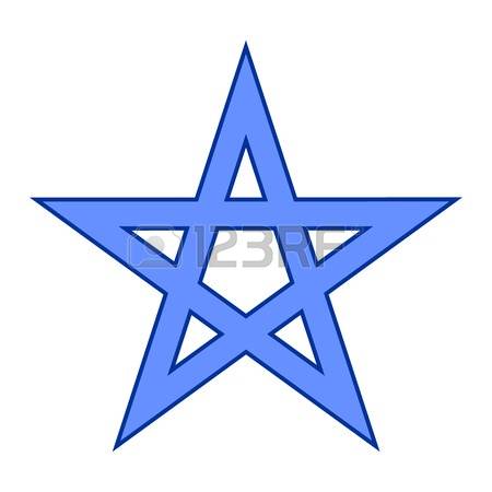 450x450 Pentagram Clipart Blue