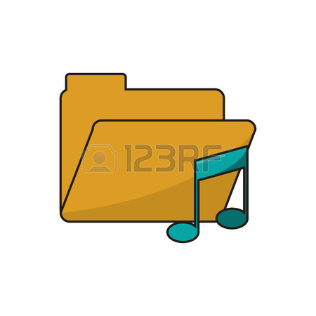 450x450 Music Note And File Icon. Sound Melody Pentagram And Musical