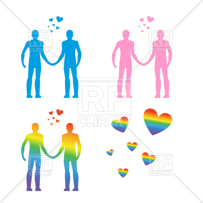 400x400 Lgbt Silhouettes. Gays And Lesbians. Royalty Free Vector Clip Art