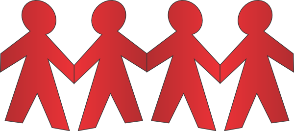 600x267 Paper Doll Chain Clip Art