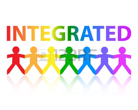 450x360 Perseverance Cut Out Paper People Chain In Rainbow Colors Royalty