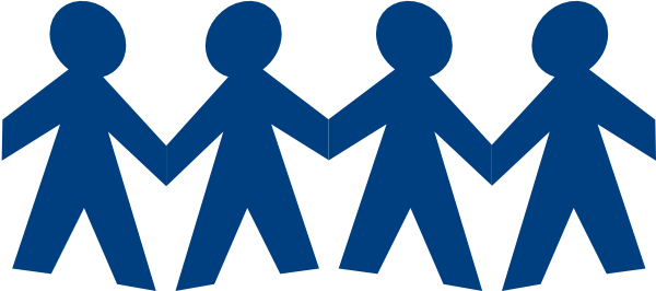 600x266 Blue Paper Doll Clip Art