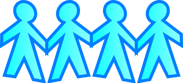 600x272 Blue Stick People Clip Art