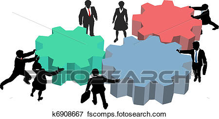 450x246 Clip Art Of People Work Together Technology Business Plan K6908667