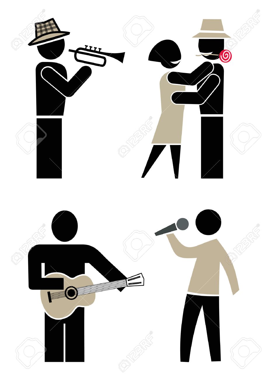 915x1300 People Dancing, Singing And Playing Musical Instruments. Musician