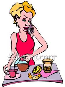 225x300 Drinking Coffee Clipart