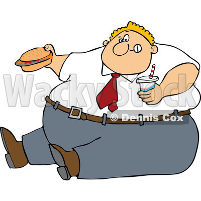 400x400 Man Eating Fish Clip Art