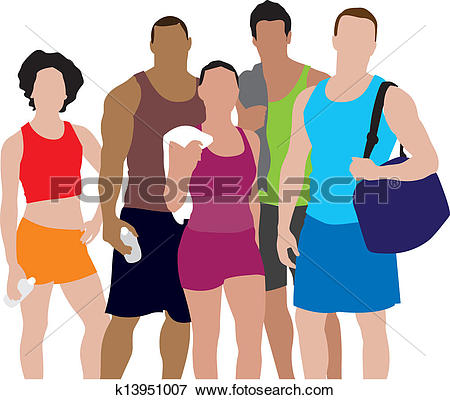 450x400 People Exercising Clipart