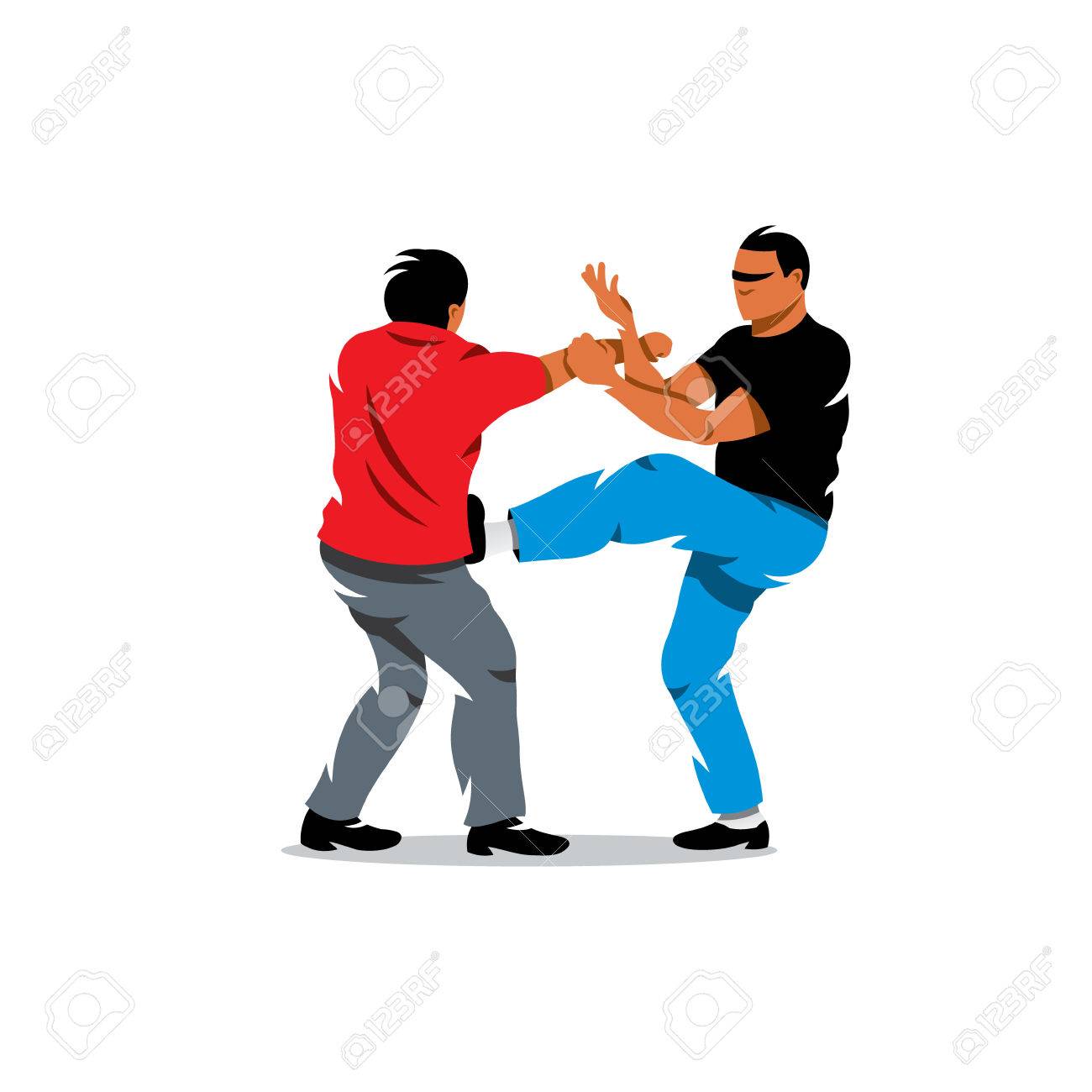 1300x1300 Two People Work Out Fighting Skills In Tandem With Each Other