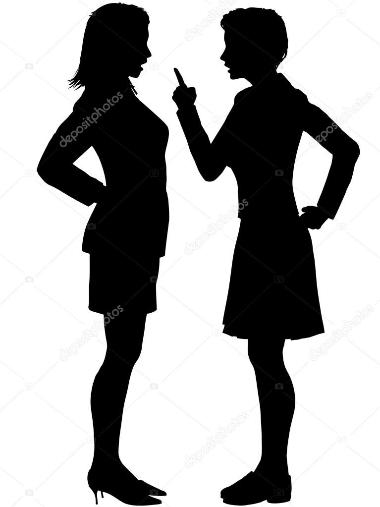 767x1023 Fighting Verbally Clipart
