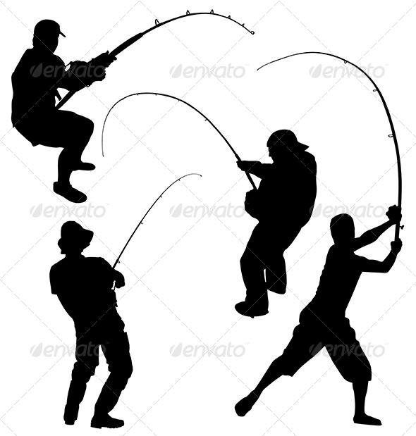 590x619 Fishing Silhouette By Iamsania Graphicriver