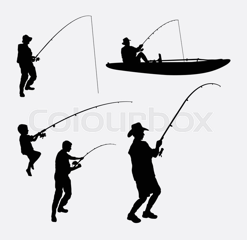 800x778 Fishing People Silhouettes. Good Use For Symbol, Logo, Web Icon