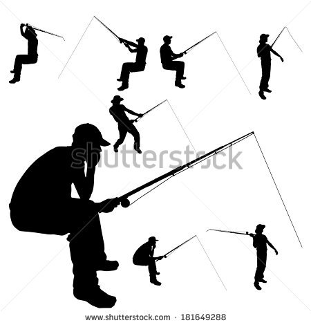 450x470 Graphics For People Fishing Silhouette Graphics