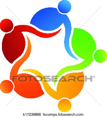 429x470 Clip Art Of Vector People Team Logo 5 K17239866
