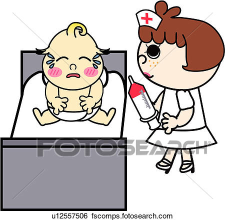 450x442 Clip Art Of People, Treatment, Job, Baby, Nurse, Medical U12557506