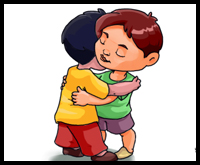200x165 How To Draw Hugging People And Animals In Loving Embraces Easy