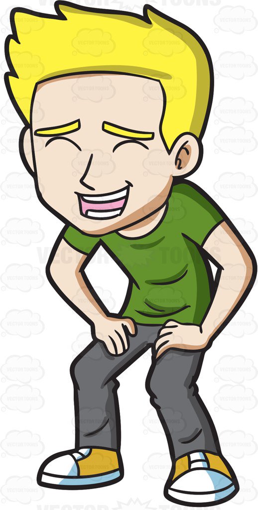 518x1024 A Man Crying In Laughter Cartoon Clipart