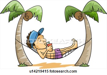 350x246 Relaxing In Hammock Clipart