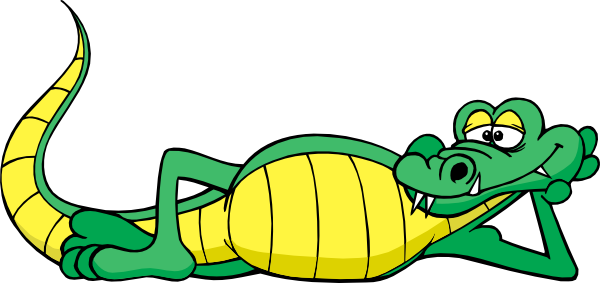 600x283 Alligator Relaxing Clip Art