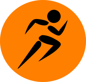 298x282 Man Running Orange Clip Art