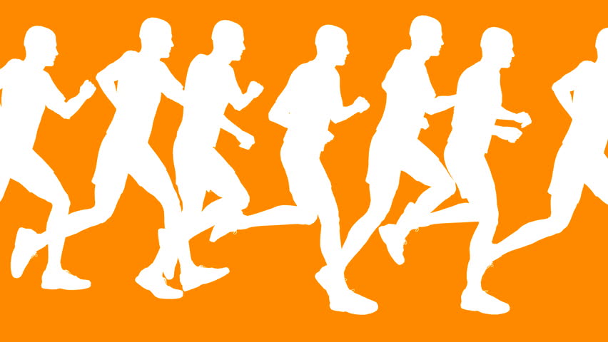 852x480 Running Men Vector Animation Stock Footage Video 1768361