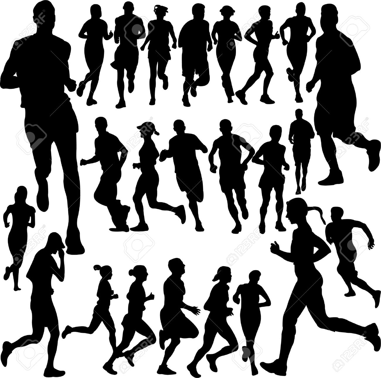 1300x1288 Shadows Clipart Runner