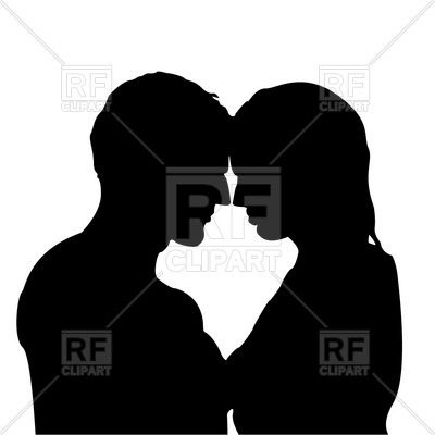 400x400 Silhouette Of Man And Woman Free Vector Clip Art Image
