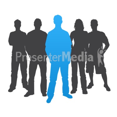 400x400 People Clipart Silhouette Group