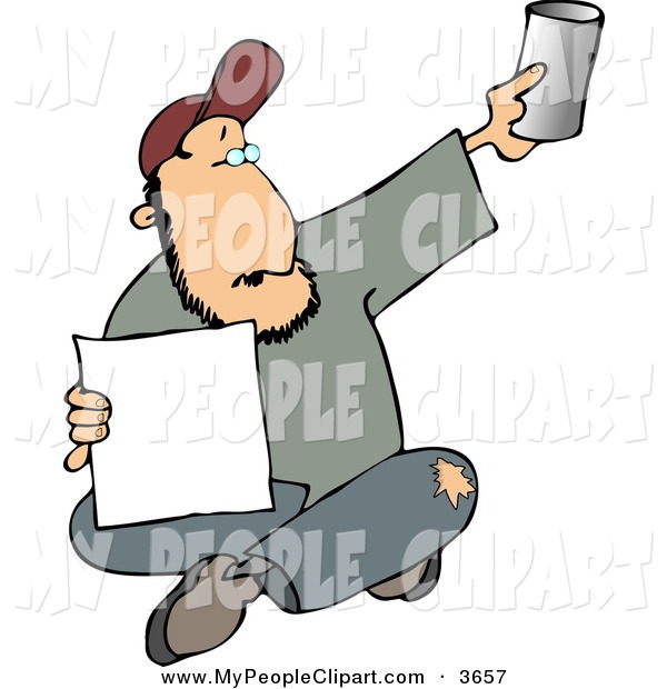 600x620 Homeless Man Clipart