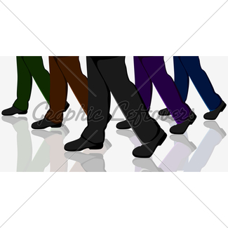 325x325 Business Walking Crowd Rushing People Gl Stock Images