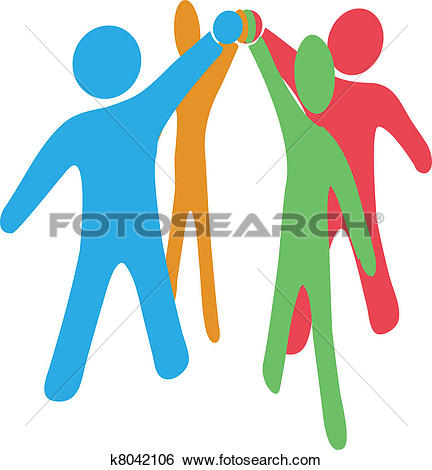 432x470 People All Together Clipart
