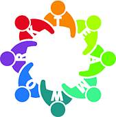 169x170 Clip Art Of Teamwork Embrace 7 Group Of People K20670177