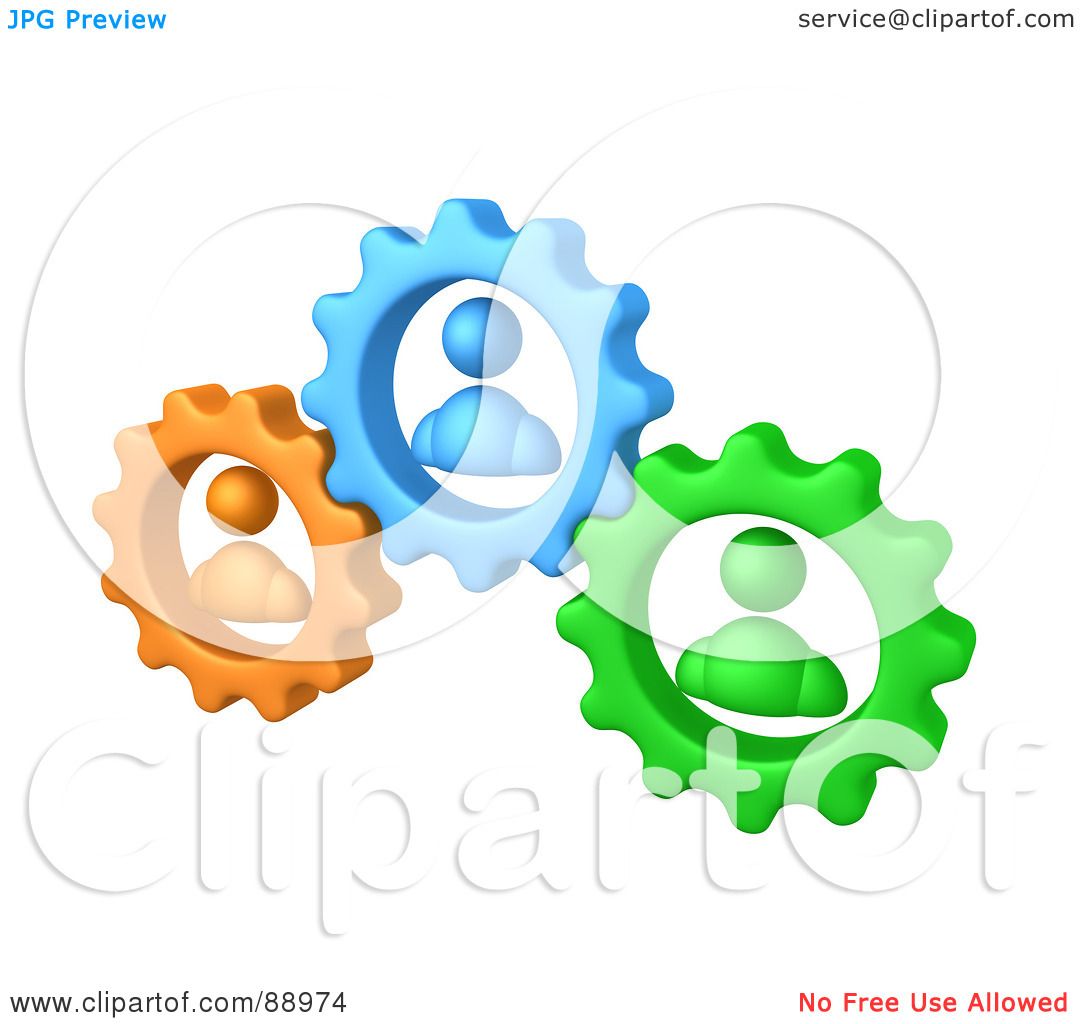 1080x1024 Royalty Free (Rf) Clipart Illustration Of Green, Orange And Blue