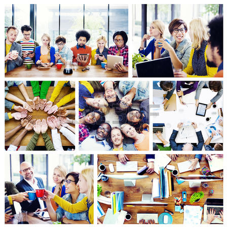 450x450 Casual Business People Working Together Team Interaction Concept