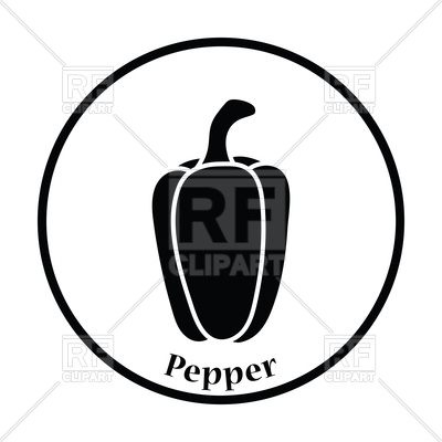 400x400 Pepper Icon Royalty Free Vector Clip Art Image