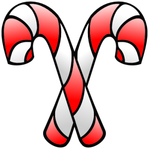 300x300 Christmas Peppermint Candy Cane Double Red Free Borders And Clip