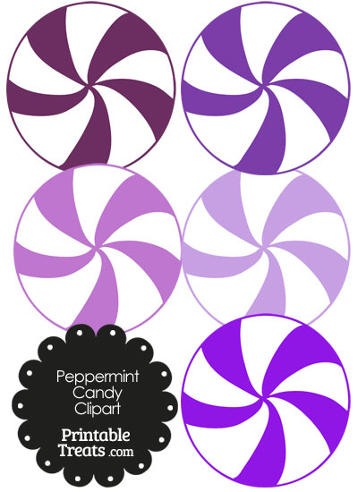 400x550 Purple And White Peppermint Candy Clipart Printable