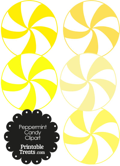400x550 Yellow And White Peppermint Candy Clipart Printable