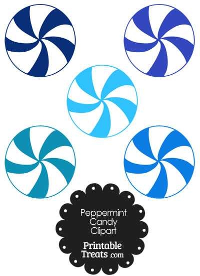 400x550 Blue And White Peppermint Candy Clipart Printable Treats