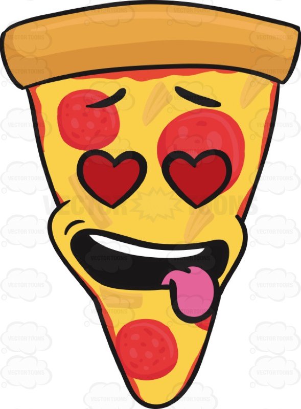 589x800 Love Struck Slice Of Pepperoni Pizza With Hanging Tongue Emoji