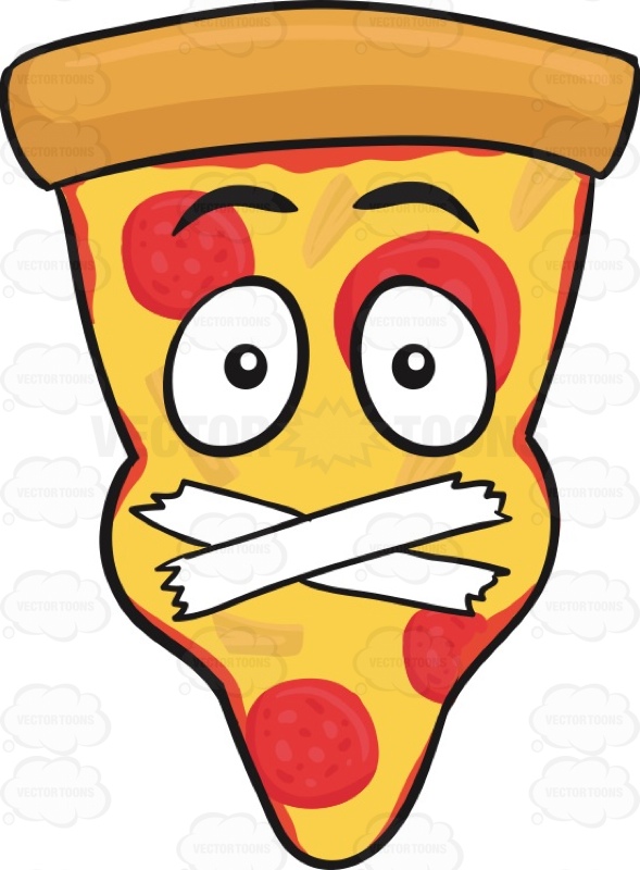 589x800 Slice Of Pepperoni Pizza Face With Taped Mouth Emoji Cartoon