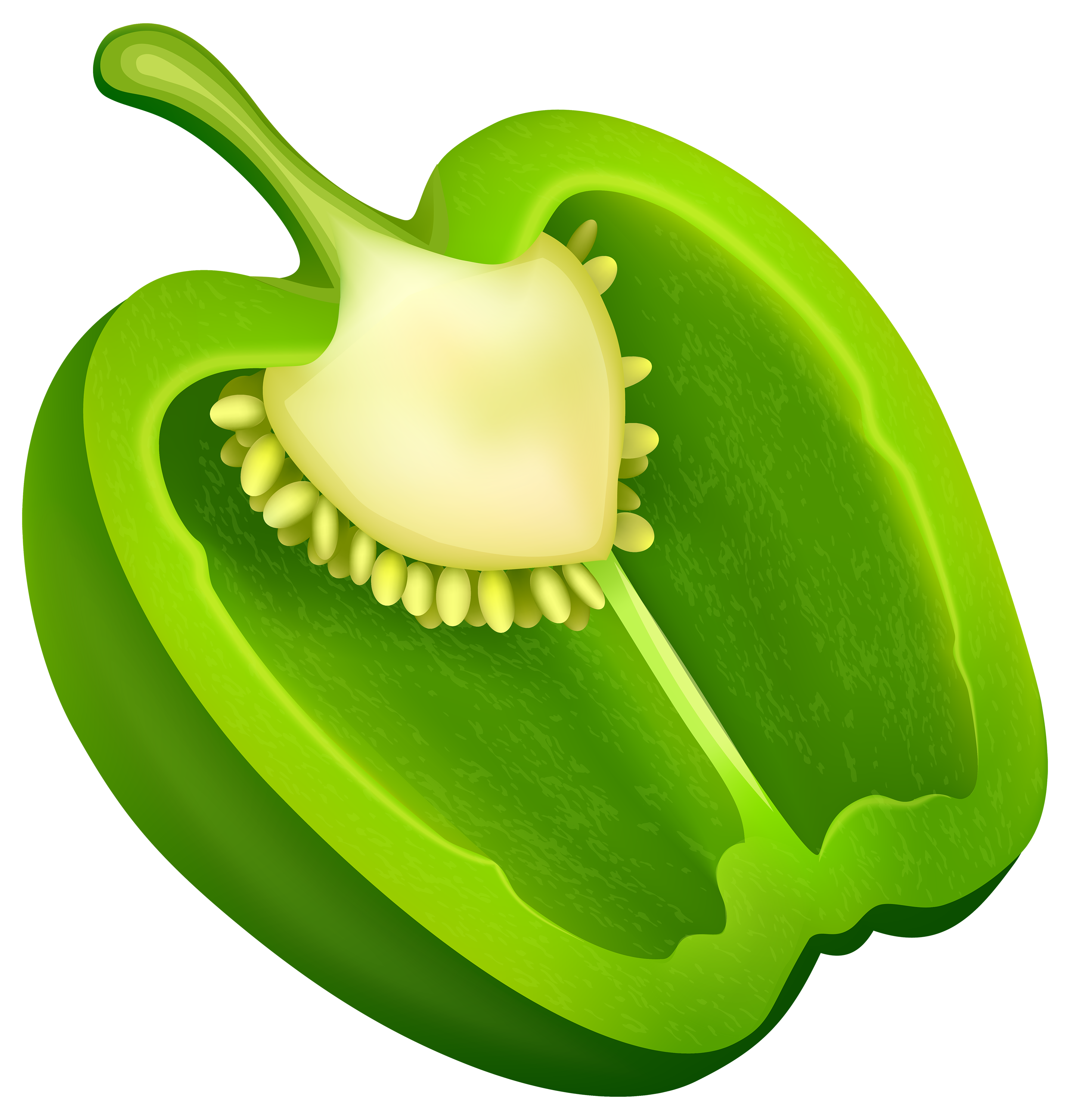 2865x3000 Half Green Pepper Png Clipart